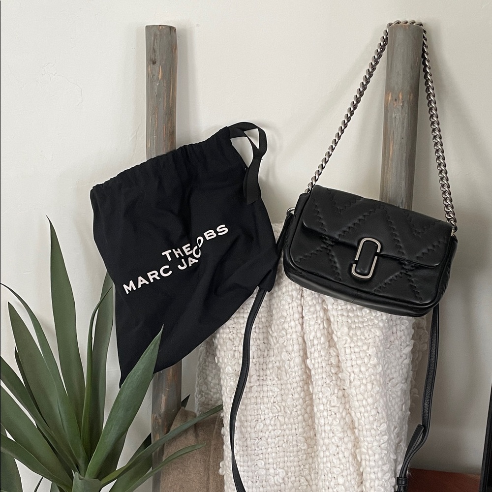 Marc Jacobs Black Quilted Crossbody with Chain Strap